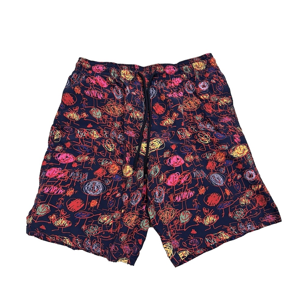 Vilebrequin Men Swim Shorts Graffiti Pattern Tag Size XXL
